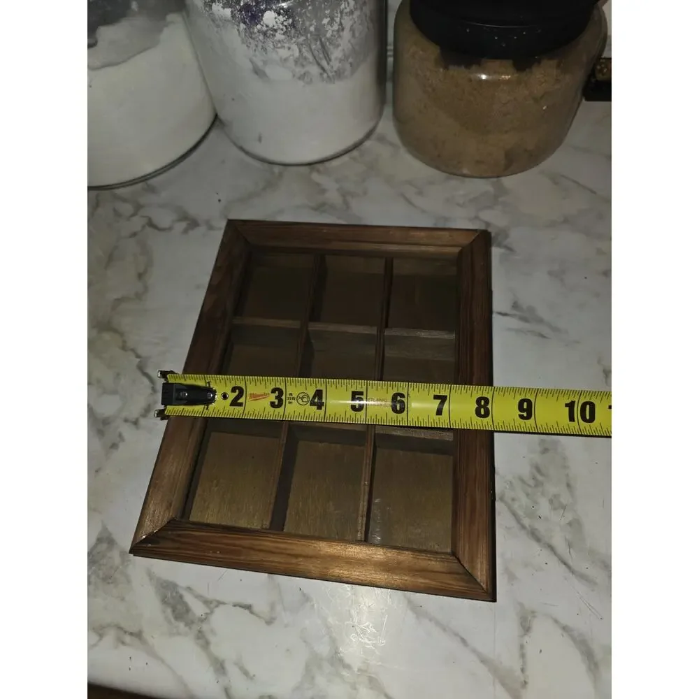 Vtg 1970's Wood Wall Display Case Shadowbox W/ Glass Front Miniatures Heritage